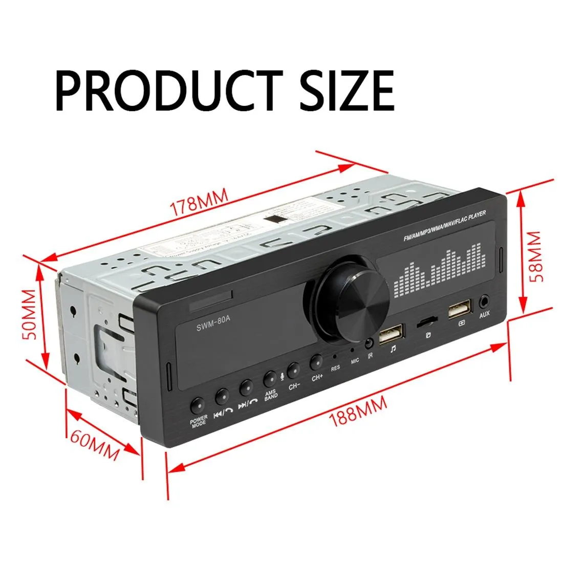 12V Car Mp3 With Fm / Am Bluetooth & Voice Assistant