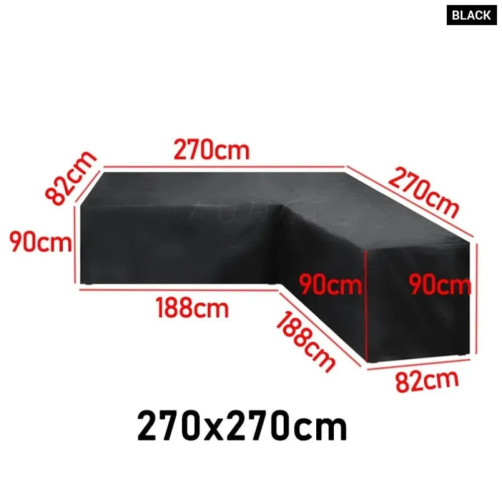 15 Sizes Corner Outdoor Sofa Cover Garden Rattan Corner Furniture Cover v Shape l Shapewaterproof Sofa Protect Set Dust Covers