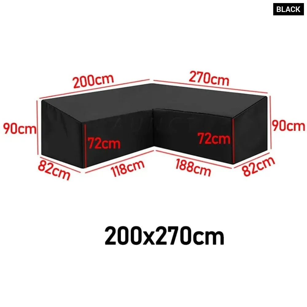 15 Sizes Corner Outdoor Sofa Cover Garden Rattan Corner Furniture Cover v Shape l Shapewaterproof Sofa Protect Set Dust Covers