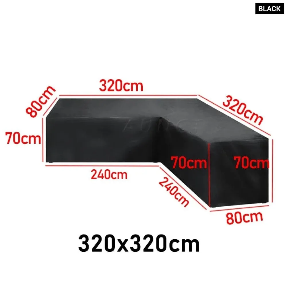 15 Sizes Corner Outdoor Sofa Cover Garden Rattan Corner Furniture Cover v Shape l Shapewaterproof Sofa Protect Set Dust Covers