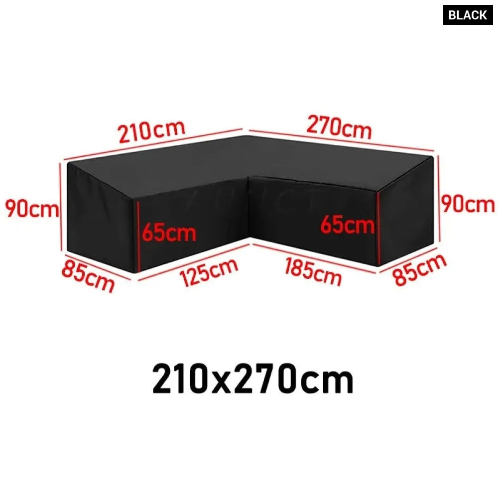 15 Sizes Corner Outdoor Sofa Cover Garden Rattan Corner Furniture Cover v Shape l Shapewaterproof Sofa Protect Set Dust Covers