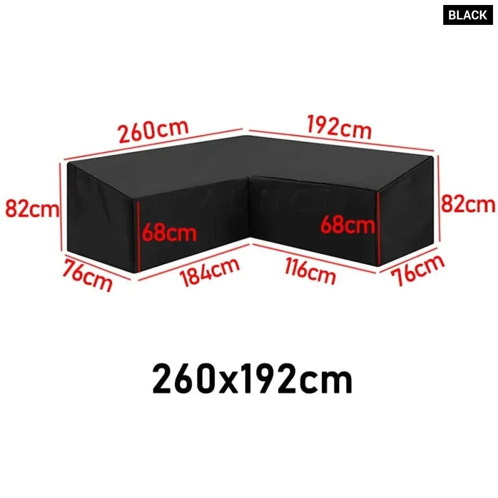 15 Sizes Corner Outdoor Sofa Cover Garden Rattan Corner Furniture Cover v Shape l Shapewaterproof Sofa Protect Set Dust Covers