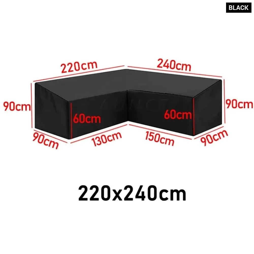 15 Sizes Corner Outdoor Sofa Cover Garden Rattan Corner Furniture Cover v Shape l Shapewaterproof Sofa Protect Set Dust Covers
