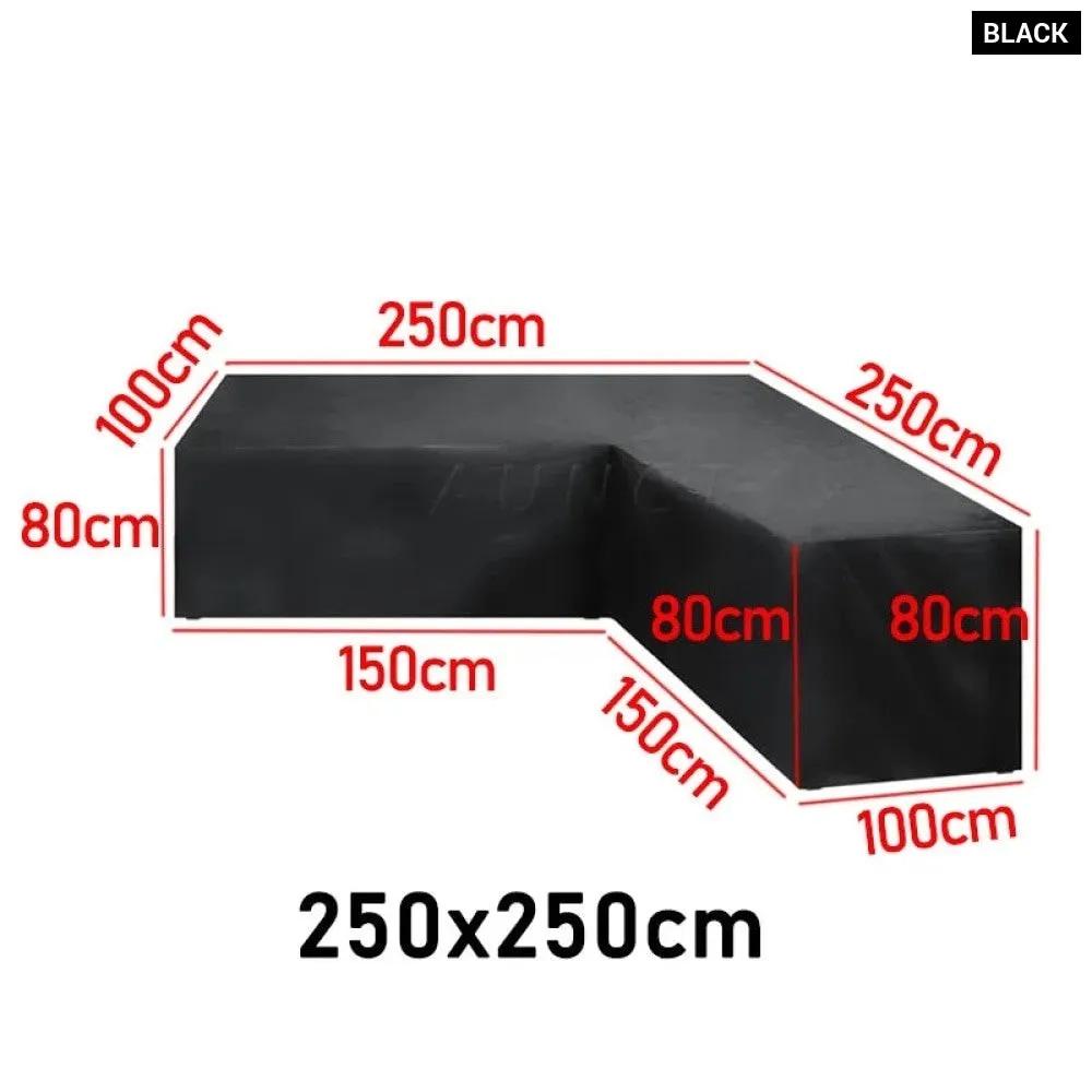 15 Sizes Corner Outdoor Sofa Cover Garden Rattan Corner Furniture Cover v Shape l Shapewaterproof Sofa Protect Set Dust Covers