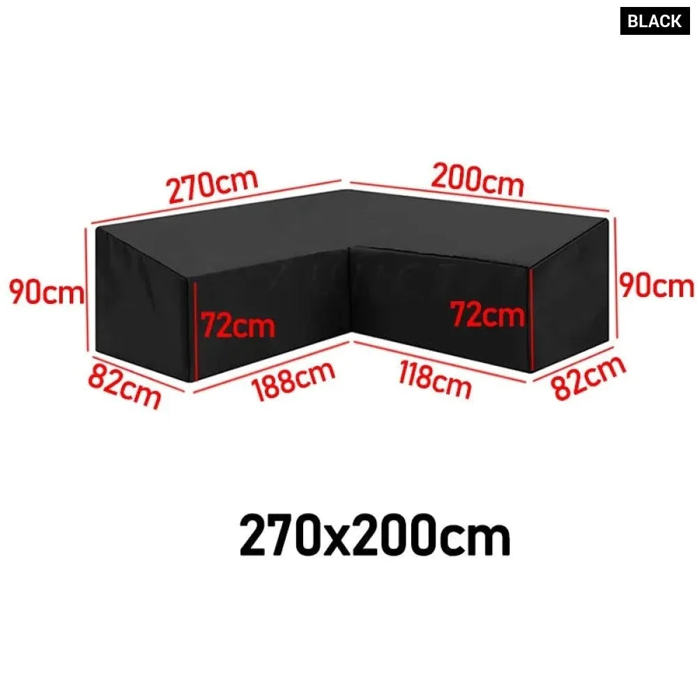 15 Sizes Corner Outdoor Sofa Cover Garden Rattan Corner Furniture Cover v Shape l Shapewaterproof Sofa Protect Set Dust Covers