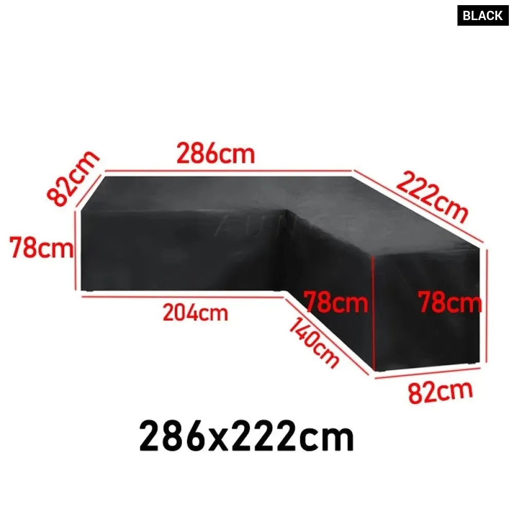 15 Sizes Corner Outdoor Sofa Cover Garden Rattan Corner Furniture Cover v Shape l Shapewaterproof Sofa Protect Set Dust Covers