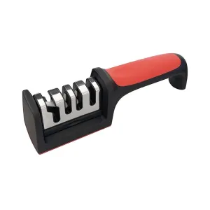 3 4 Segment Knife Sharpener Multi Functional Hand Held Tool for Kitchen Black Sharpening Stone