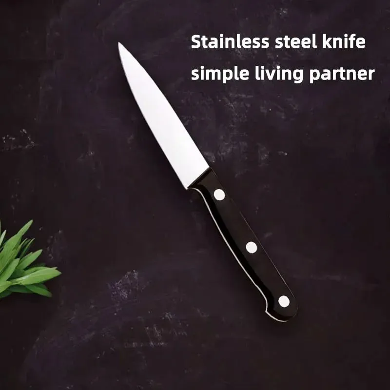 6 Pack Black Fruit Knife Professional Chef Knife for Peeling Anti Rust and Anti Stick Portable Kitchen Utensil