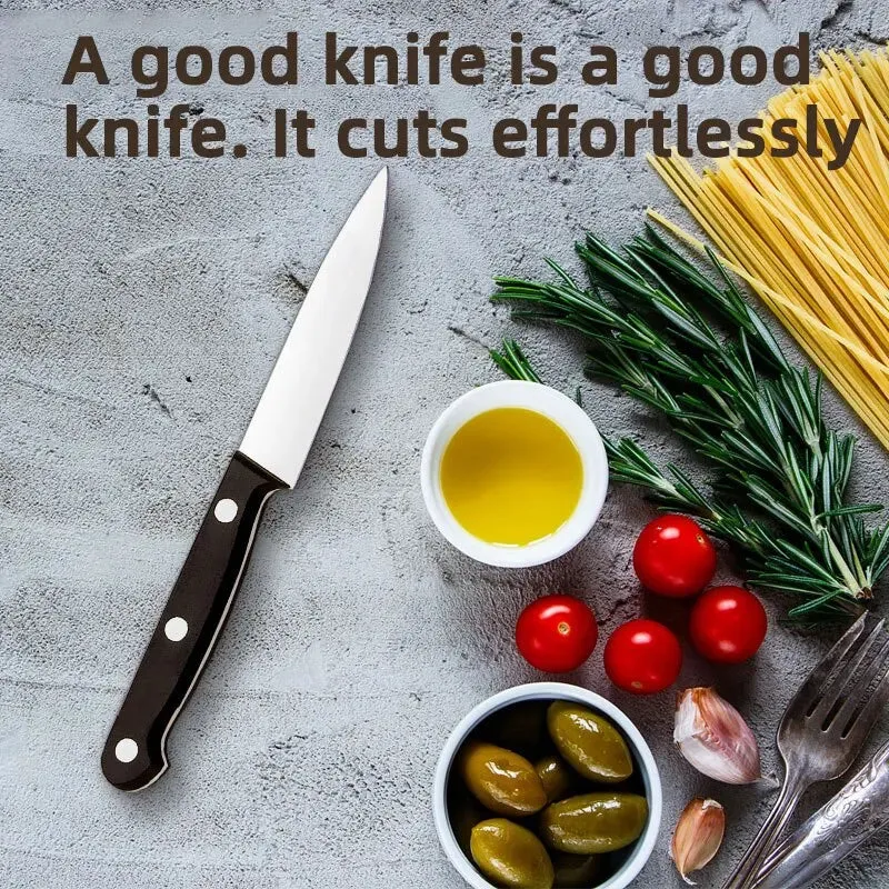 6 Pack Black Fruit Knife Professional Chef Knife for Peeling Anti Rust and Anti Stick Portable Kitchen Utensil