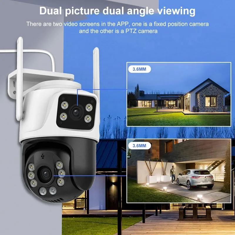 6Mp Dual Camera With Wifi Two-Way Voice Intercom & Night Vision