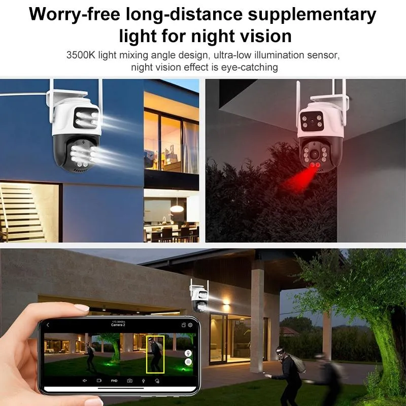6Mp Dual Camera With Wifi Two-Way Voice Intercom & Night Vision