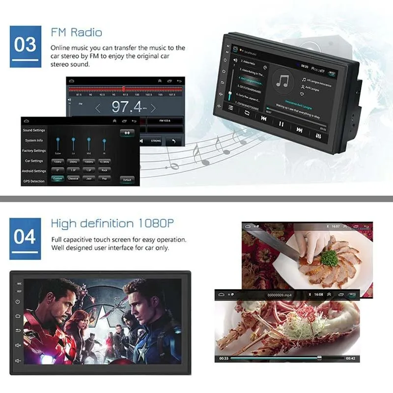 7 Inch Android Navigation Wifi Car Mp5 Player 1   32G Gps Bluetooth 2.5D Screen Standard   8 Lights Camera