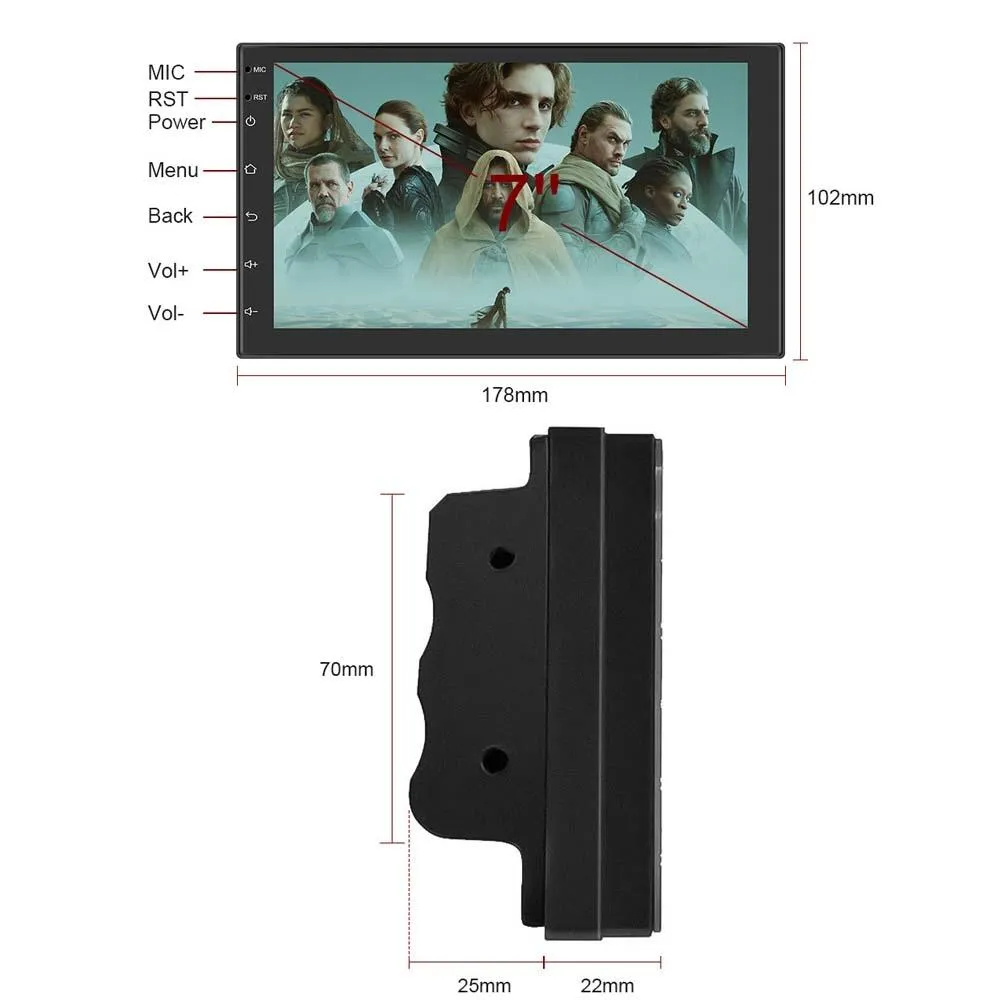 7 Inch Android Wifi Car Navigation Reversing Video Player - 2   32G