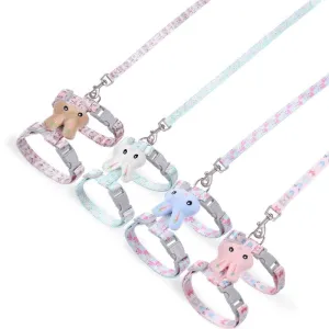 Adjustable Anti Breakaway Cat Leash Large 3 6Kg Rabbit Head Design Pink