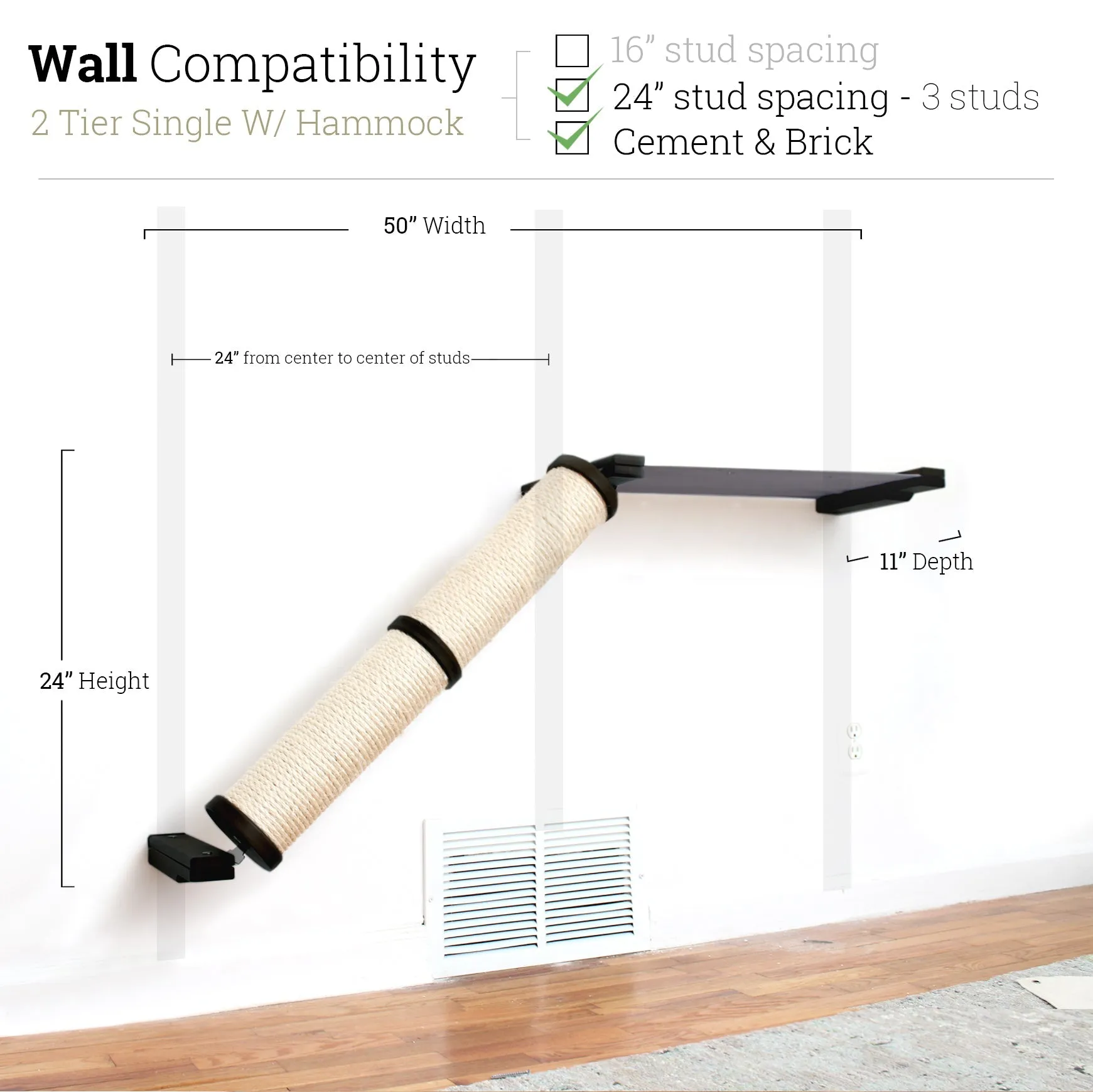 Angled Cat Scratcher Ramp (Cat Wall Scratchers)