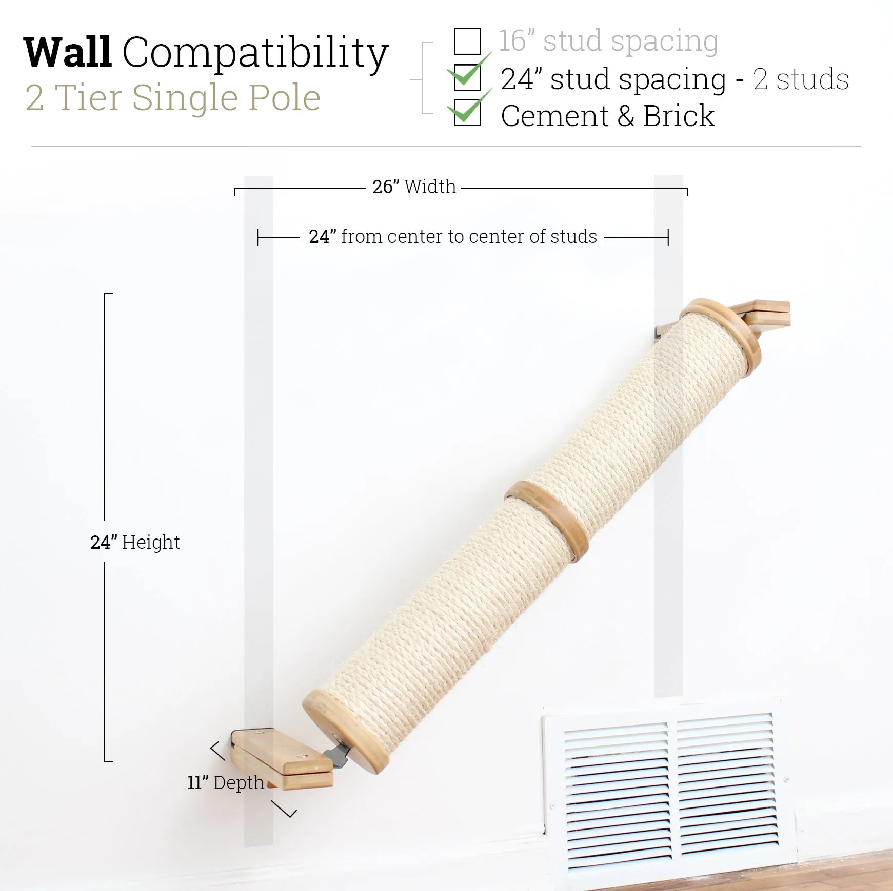 Angled Cat Scratcher Ramp (Cat Wall Scratchers)