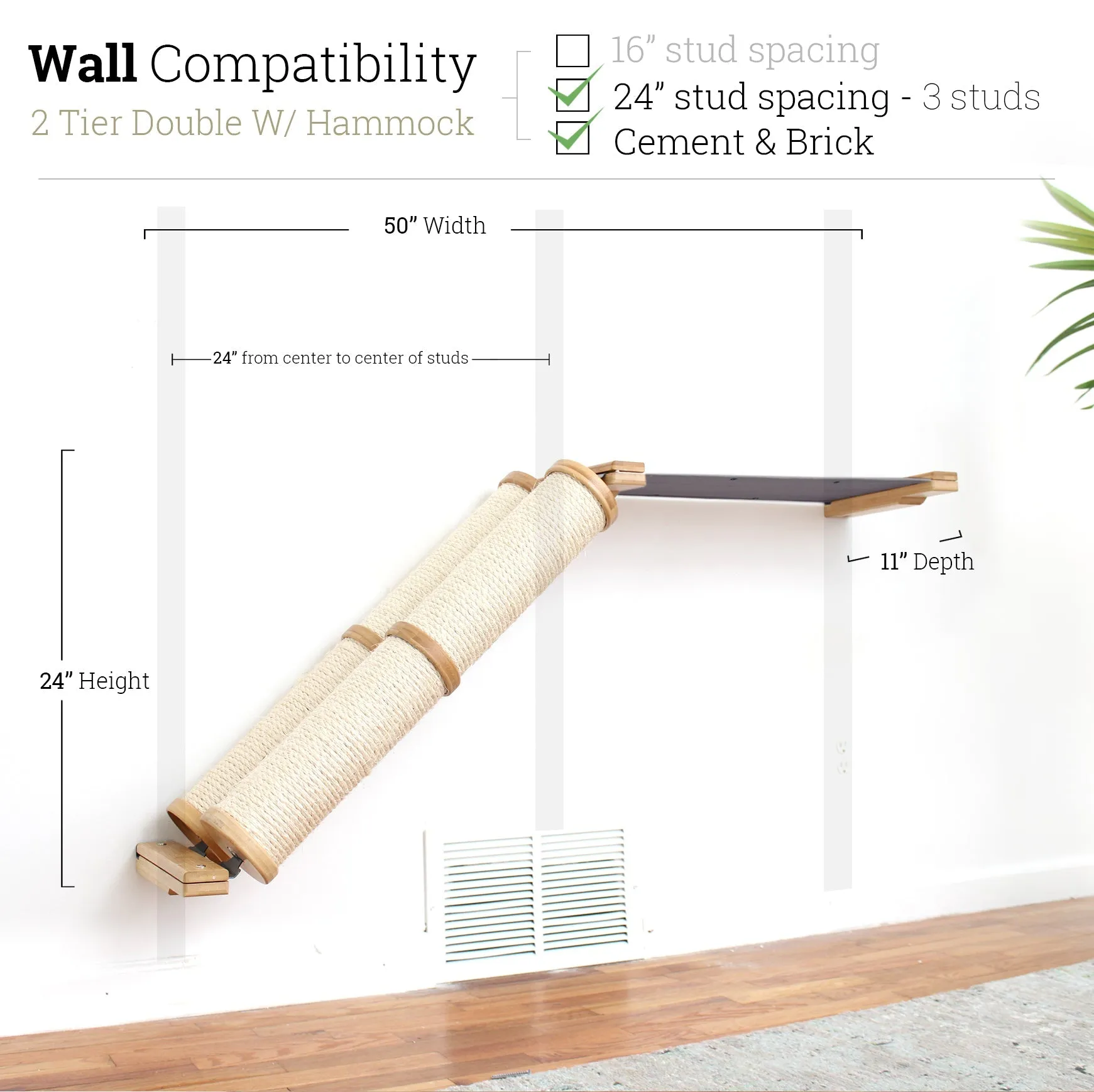 Angled Cat Scratcher Ramp (Cat Wall Scratchers)
