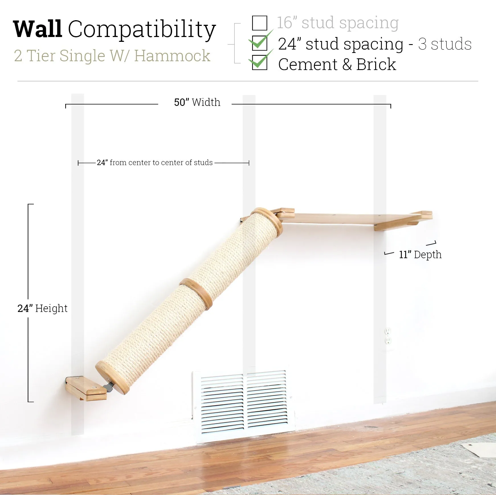 Angled Cat Scratcher Ramp (Cat Wall Scratchers)