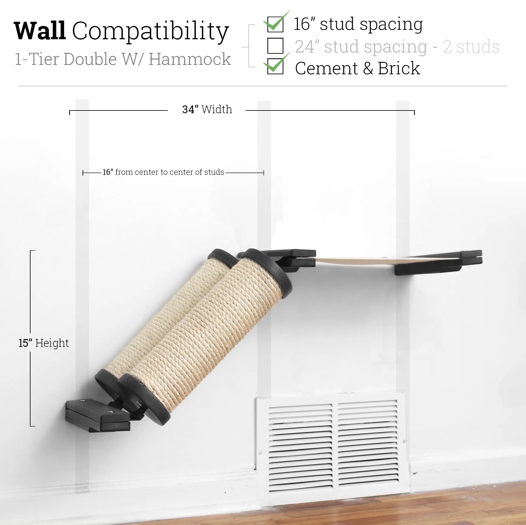 Angled Cat Scratcher Ramp (Cat Wall Scratchers)