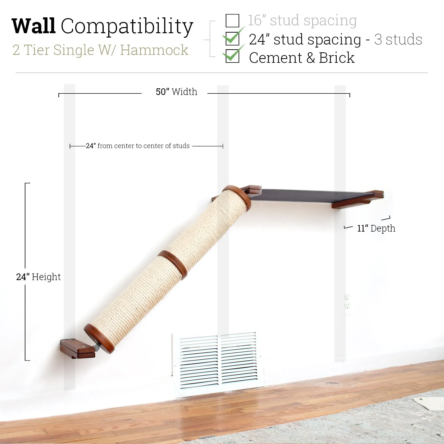 Angled Cat Scratcher Ramp (Cat Wall Scratchers)