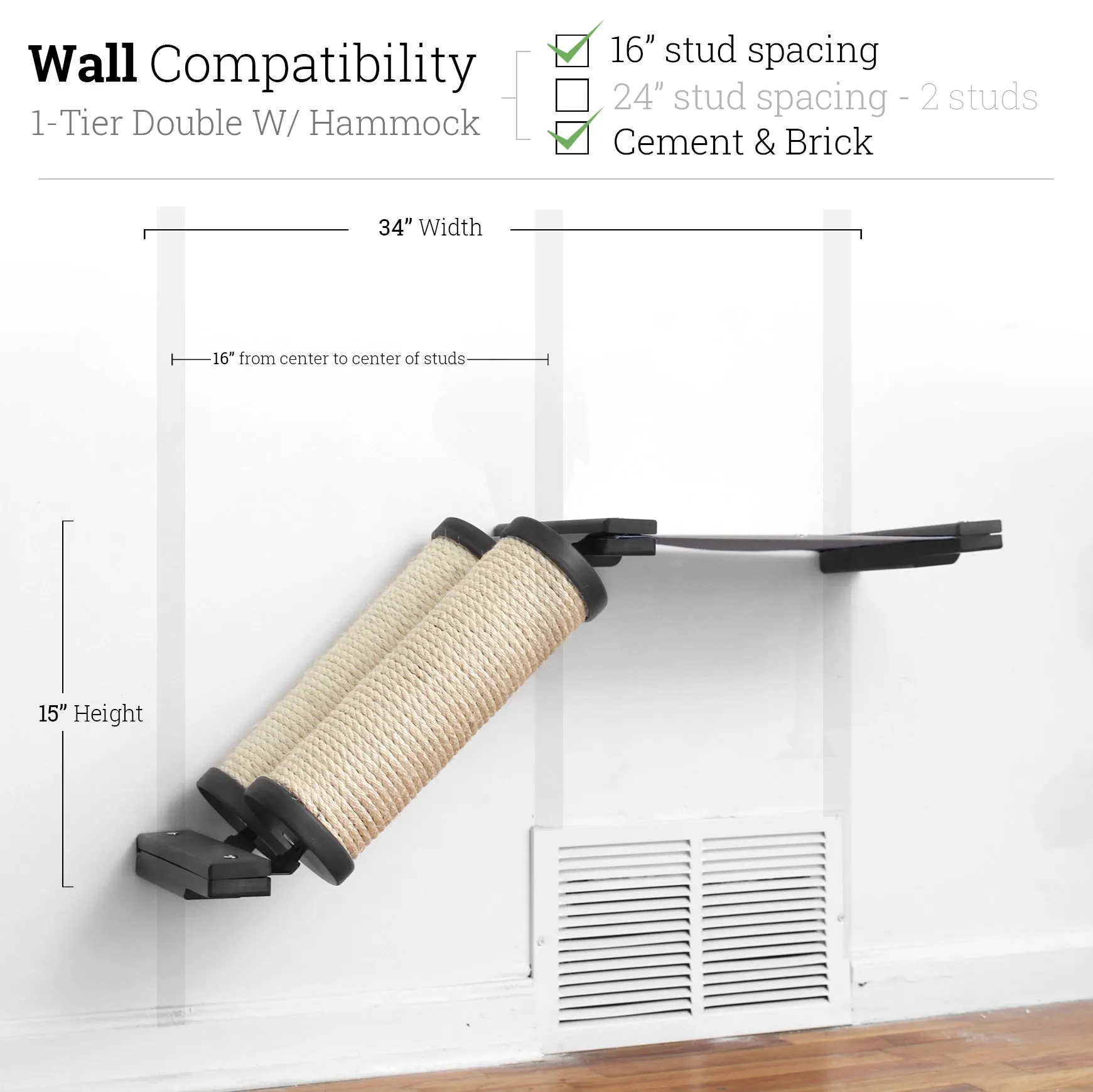 Angled Cat Scratcher Ramp (Cat Wall Scratchers)