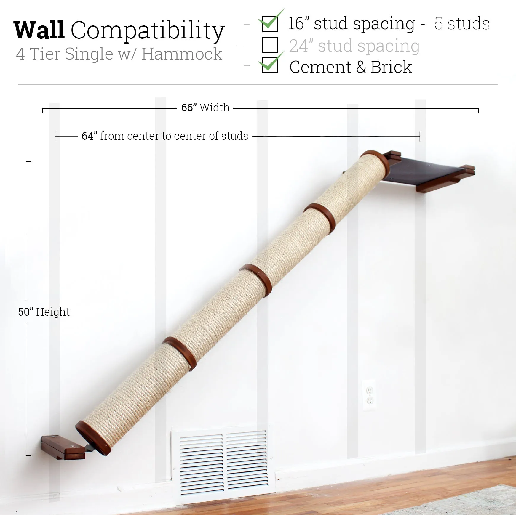 Angled Cat Scratcher Ramp (Cat Wall Scratchers)