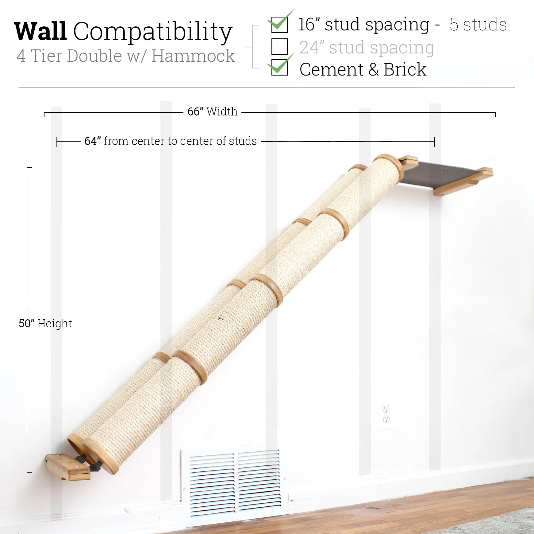 Angled Cat Scratcher Ramp (Cat Wall Scratchers)