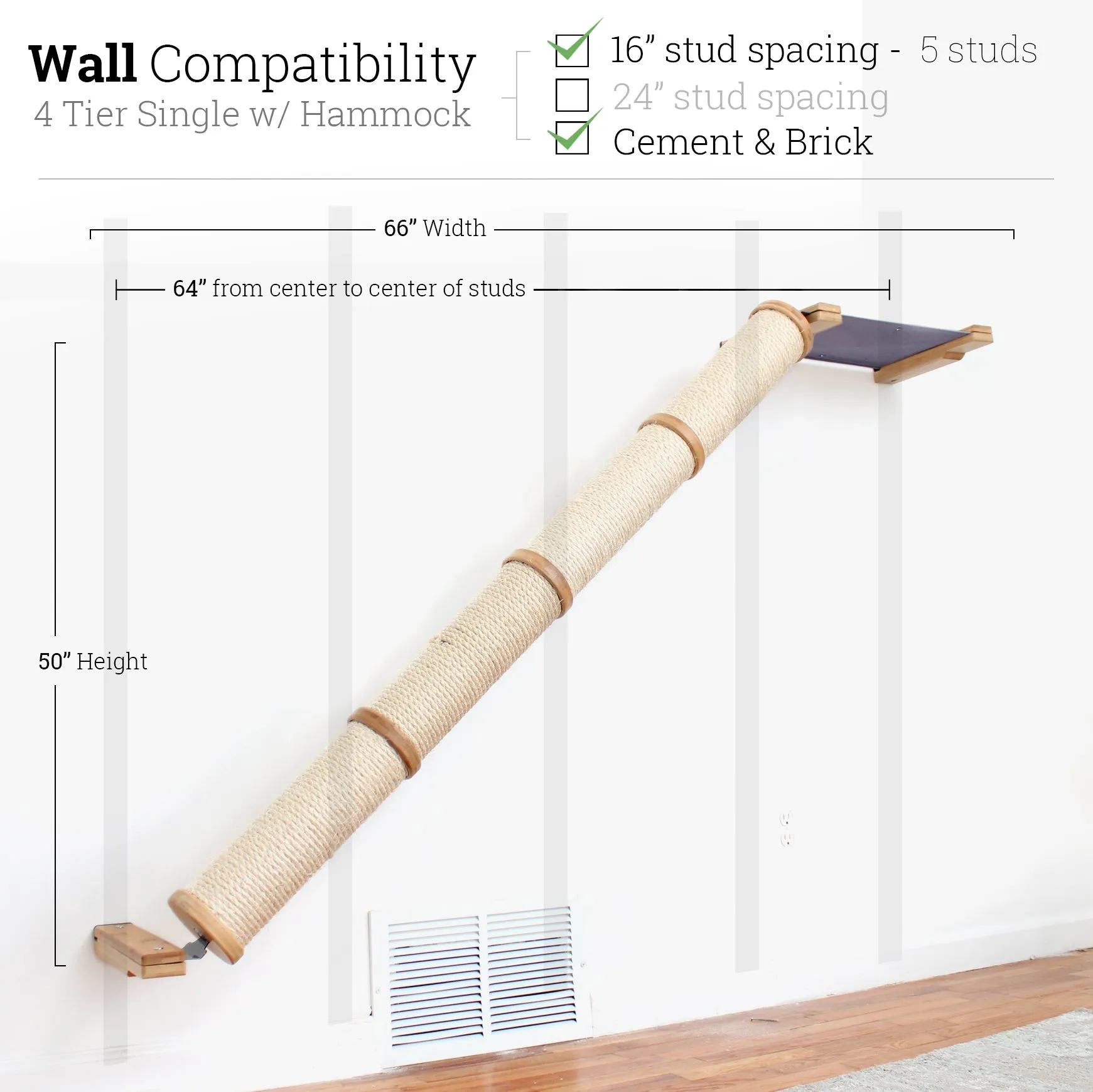 Angled Cat Scratcher Ramp (Cat Wall Scratchers)