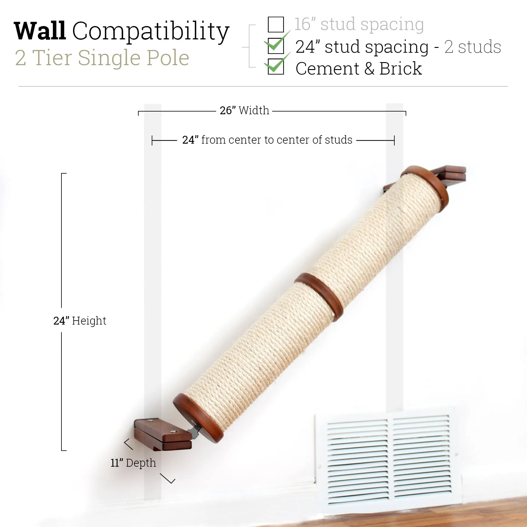 Angled Cat Scratcher Ramp (Cat Wall Scratchers)