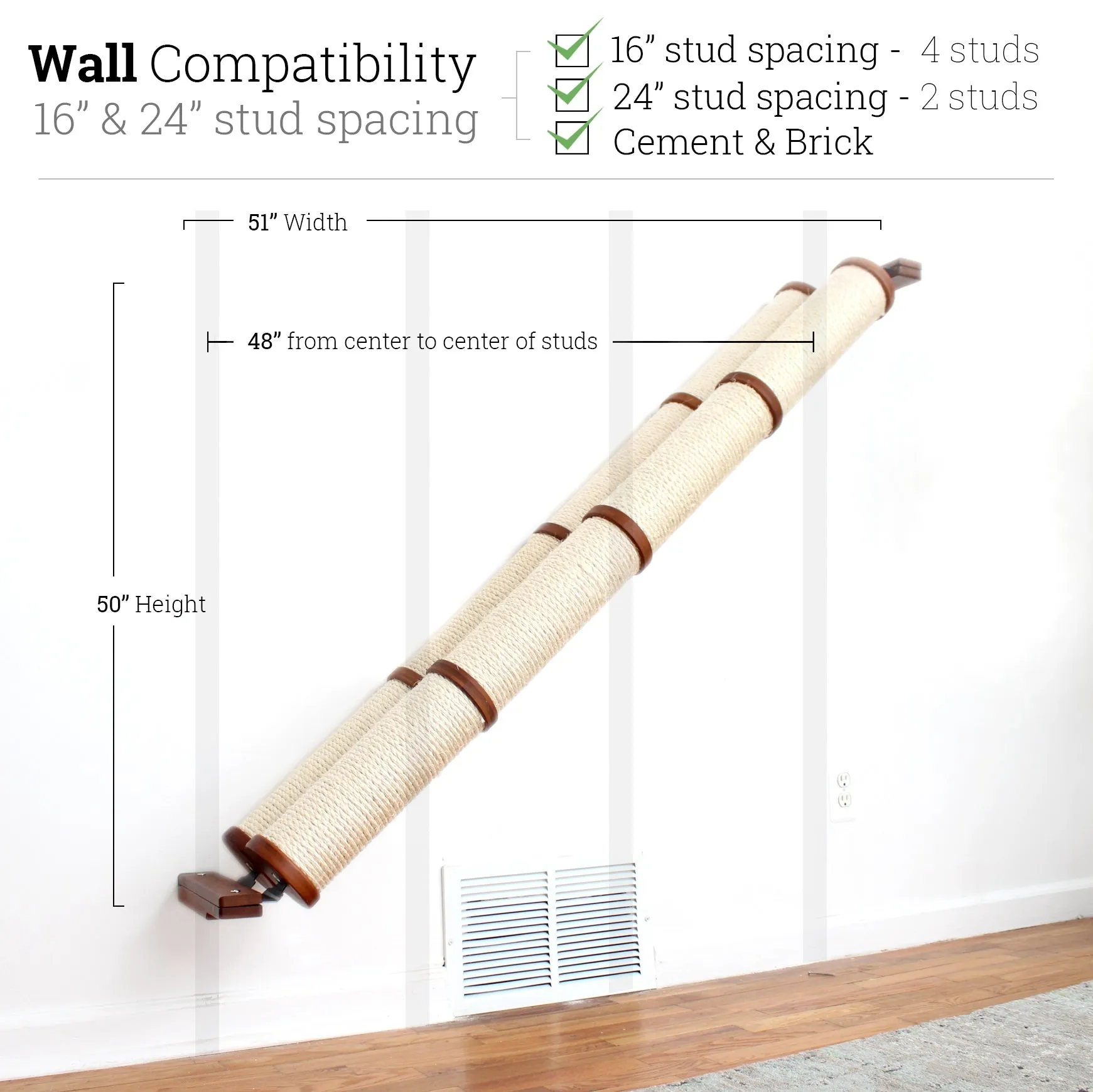 Angled Cat Scratcher Ramp (Cat Wall Scratchers)