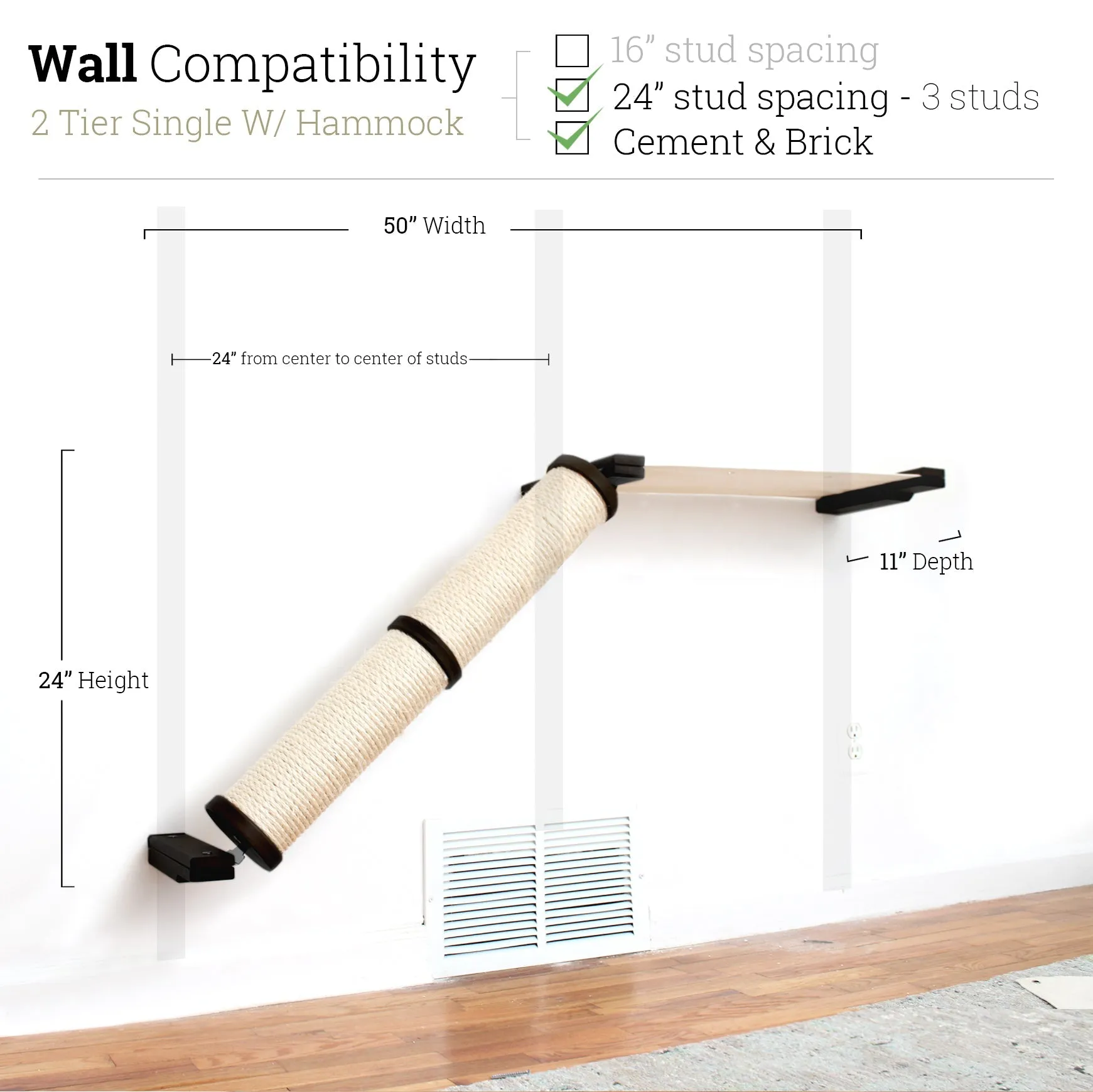 Angled Cat Scratcher Ramp (Cat Wall Scratchers)