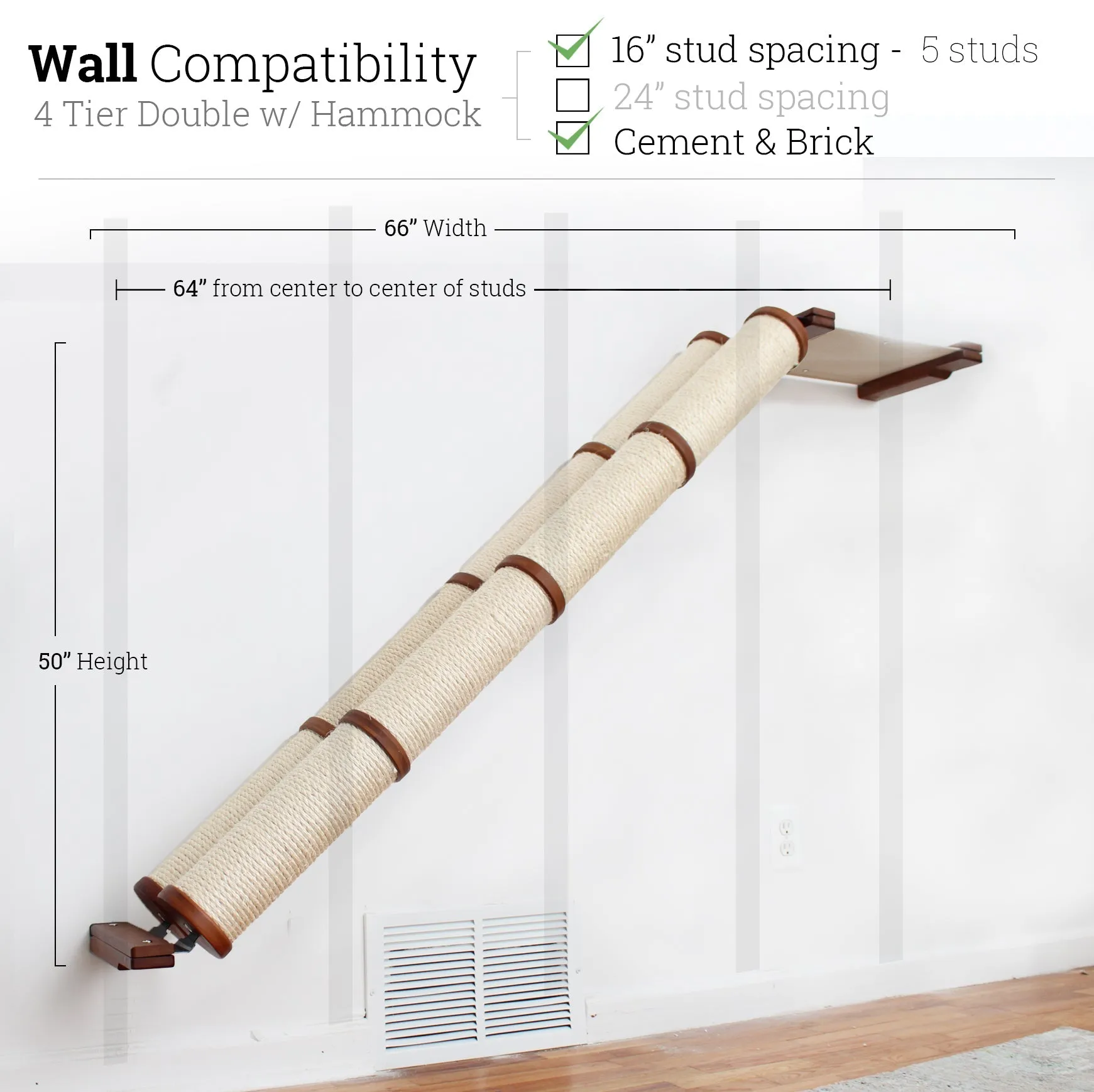 Angled Cat Scratcher Ramp (Cat Wall Scratchers)