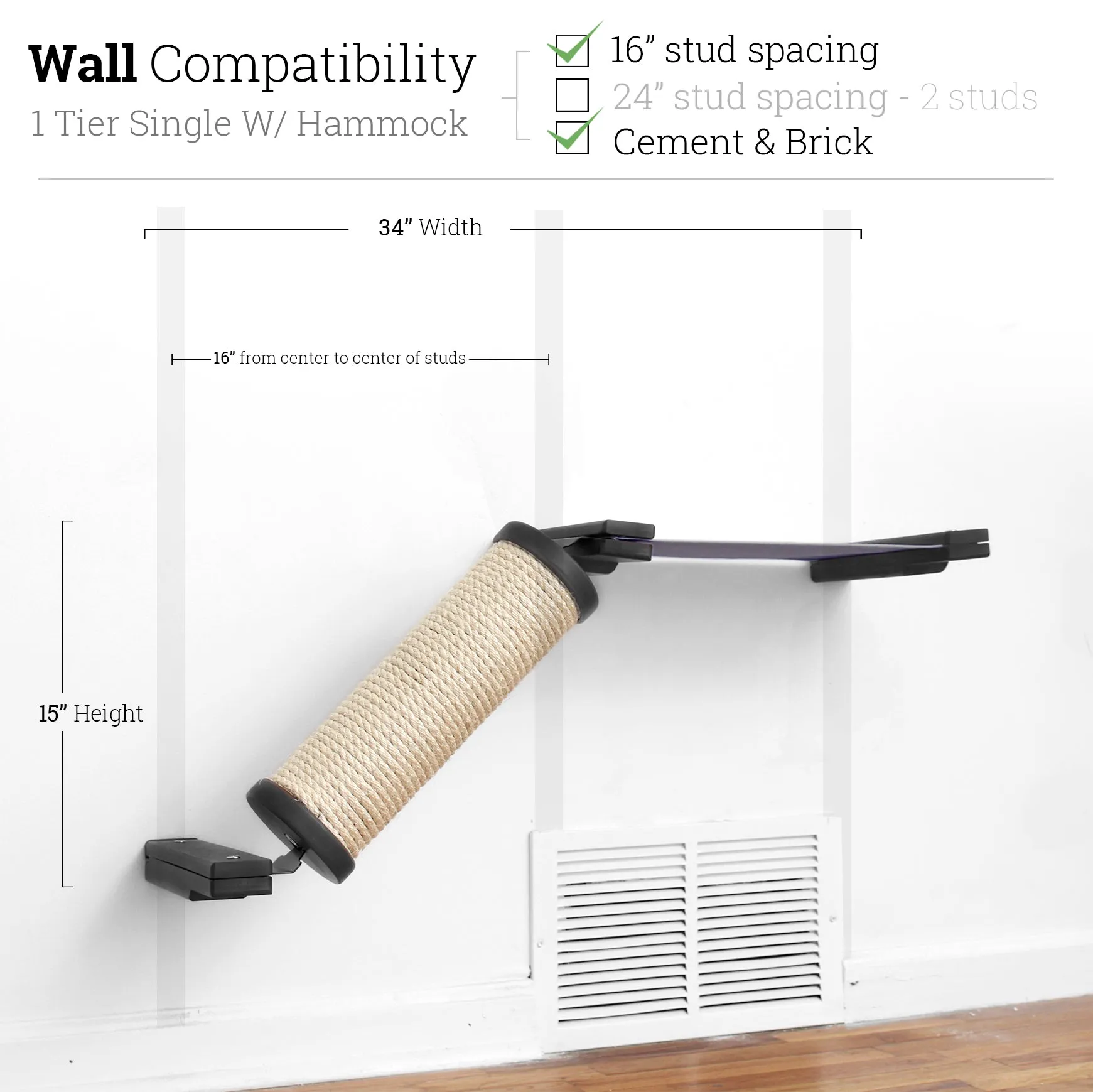Angled Cat Scratcher Ramp (Cat Wall Scratchers)