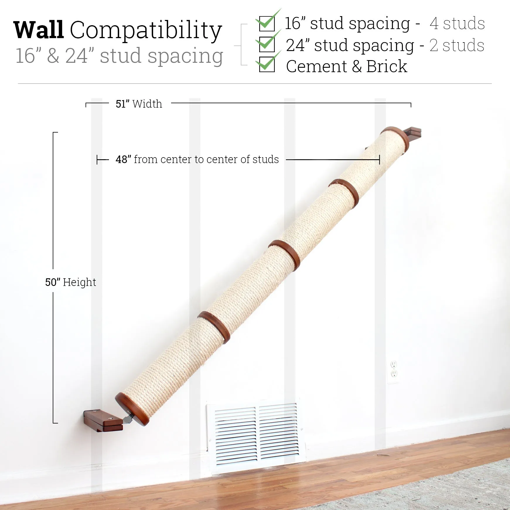 Angled Cat Scratcher Ramp (Cat Wall Scratchers)