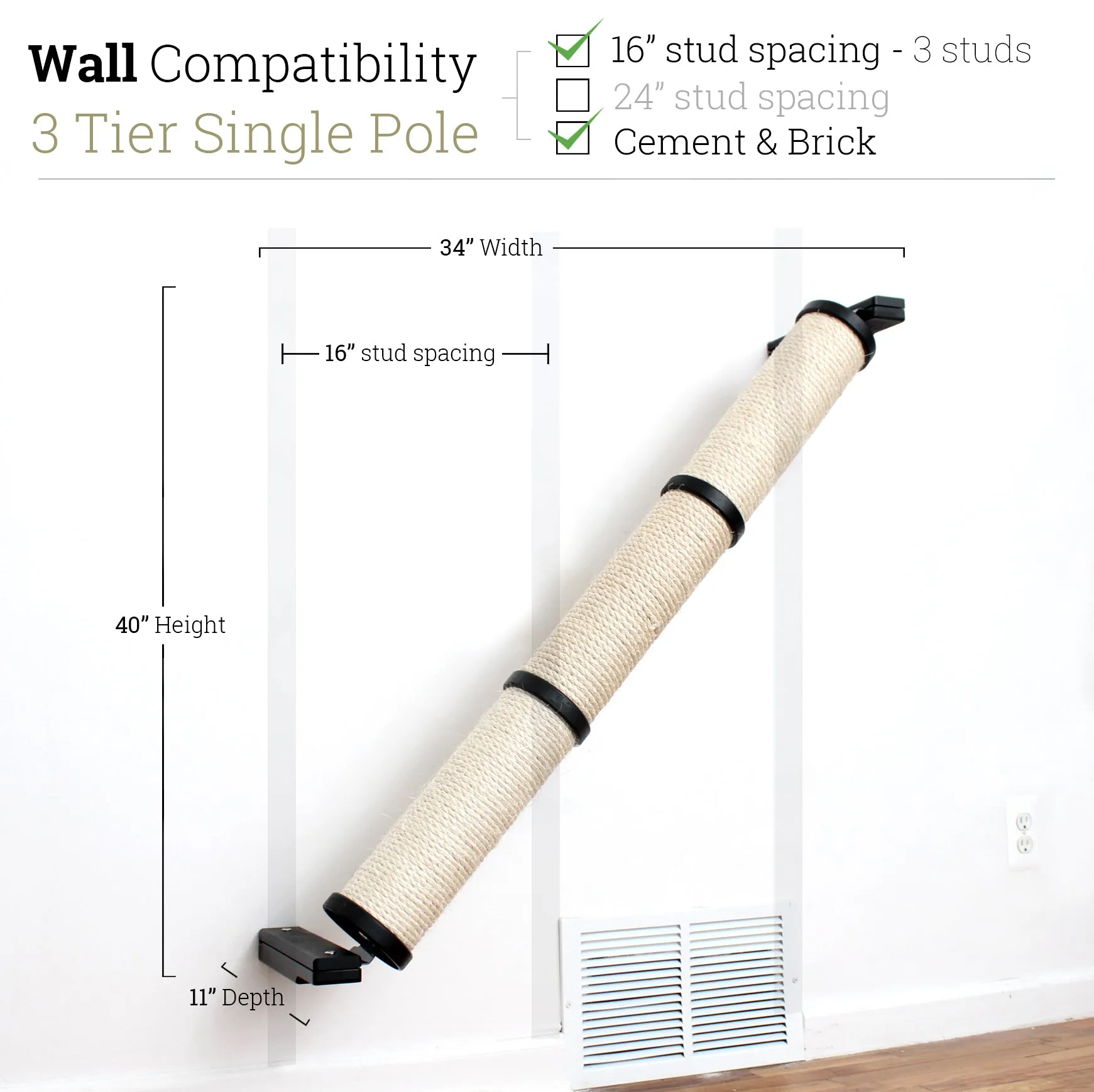Angled Cat Scratcher Ramp (Cat Wall Scratchers)
