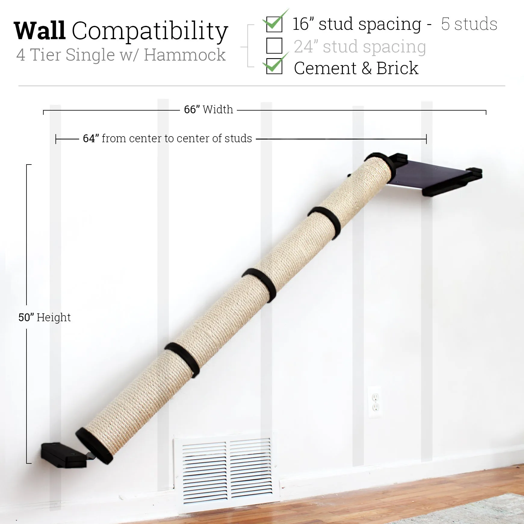Angled Cat Scratcher Ramp (Cat Wall Scratchers)
