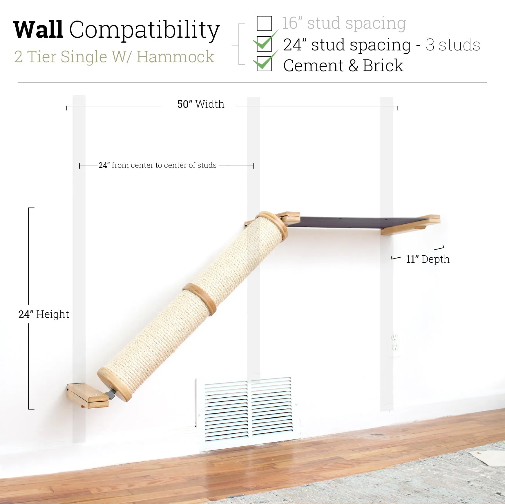 Angled Cat Scratcher Ramp (Cat Wall Scratchers)