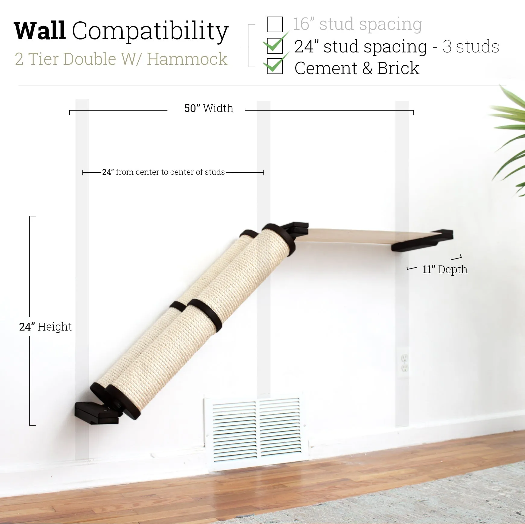 Angled Cat Scratcher Ramp (Cat Wall Scratchers)