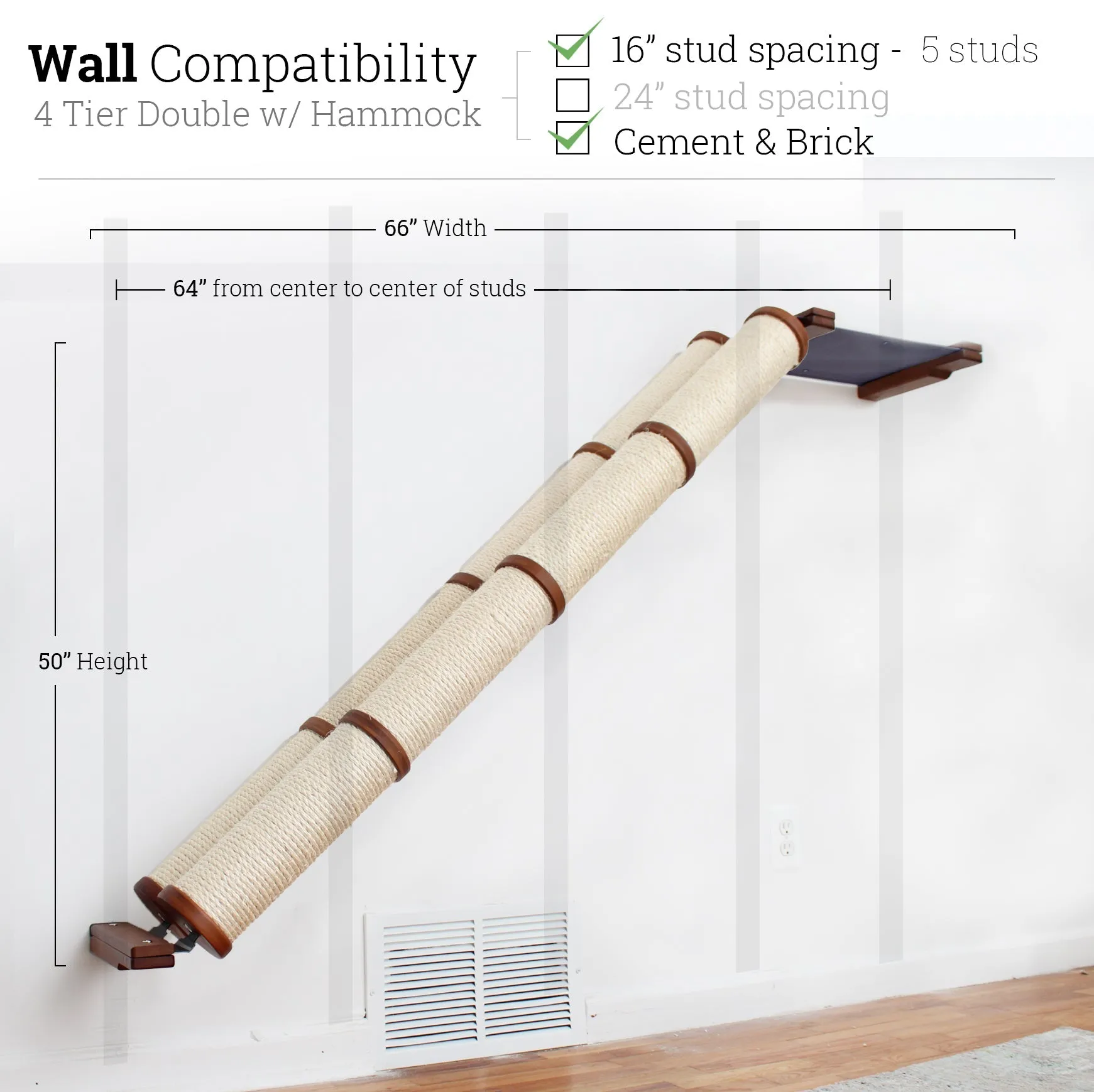 Angled Cat Scratcher Ramp (Cat Wall Scratchers)