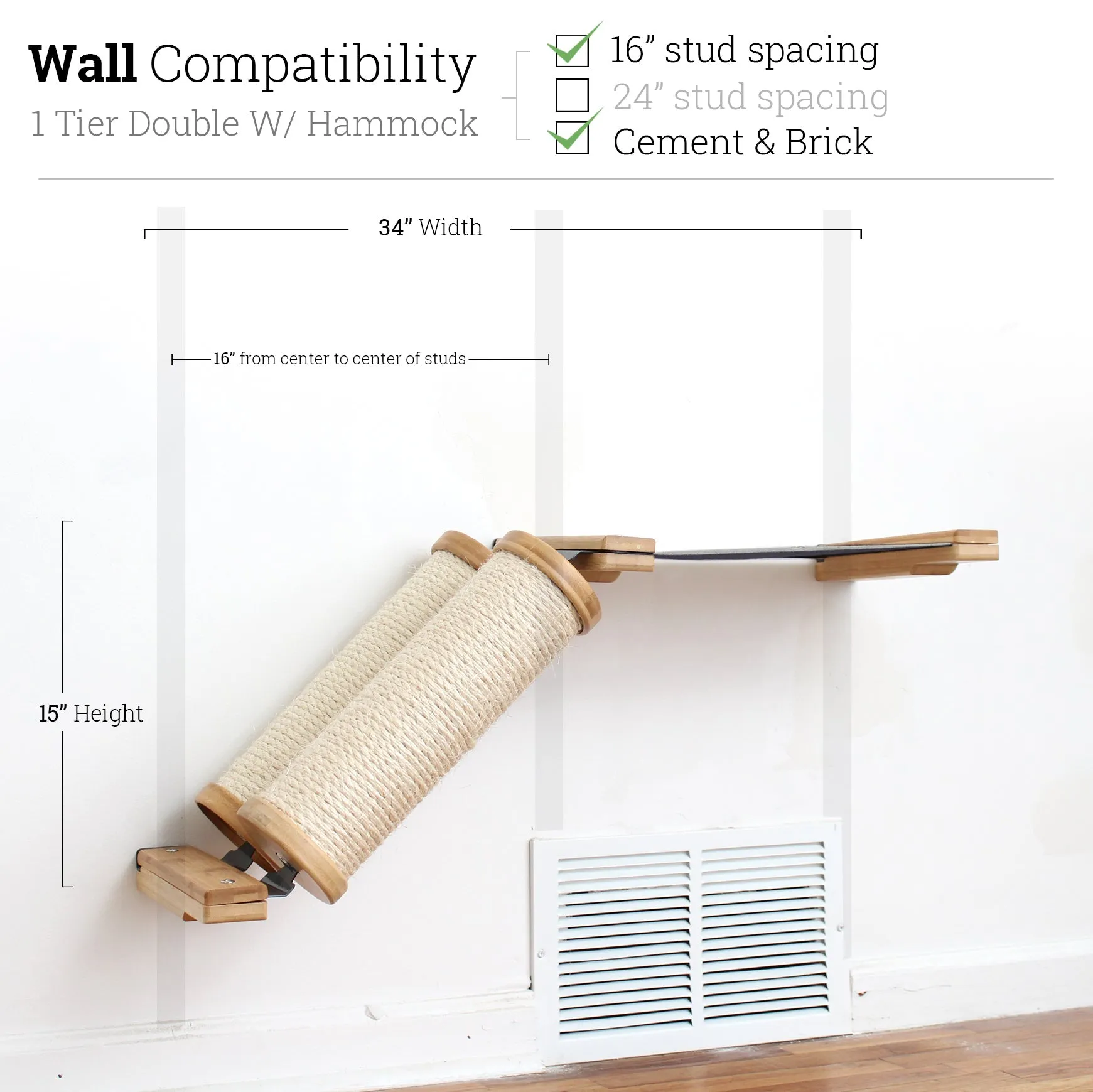 Angled Cat Scratcher Ramp (Cat Wall Scratchers)