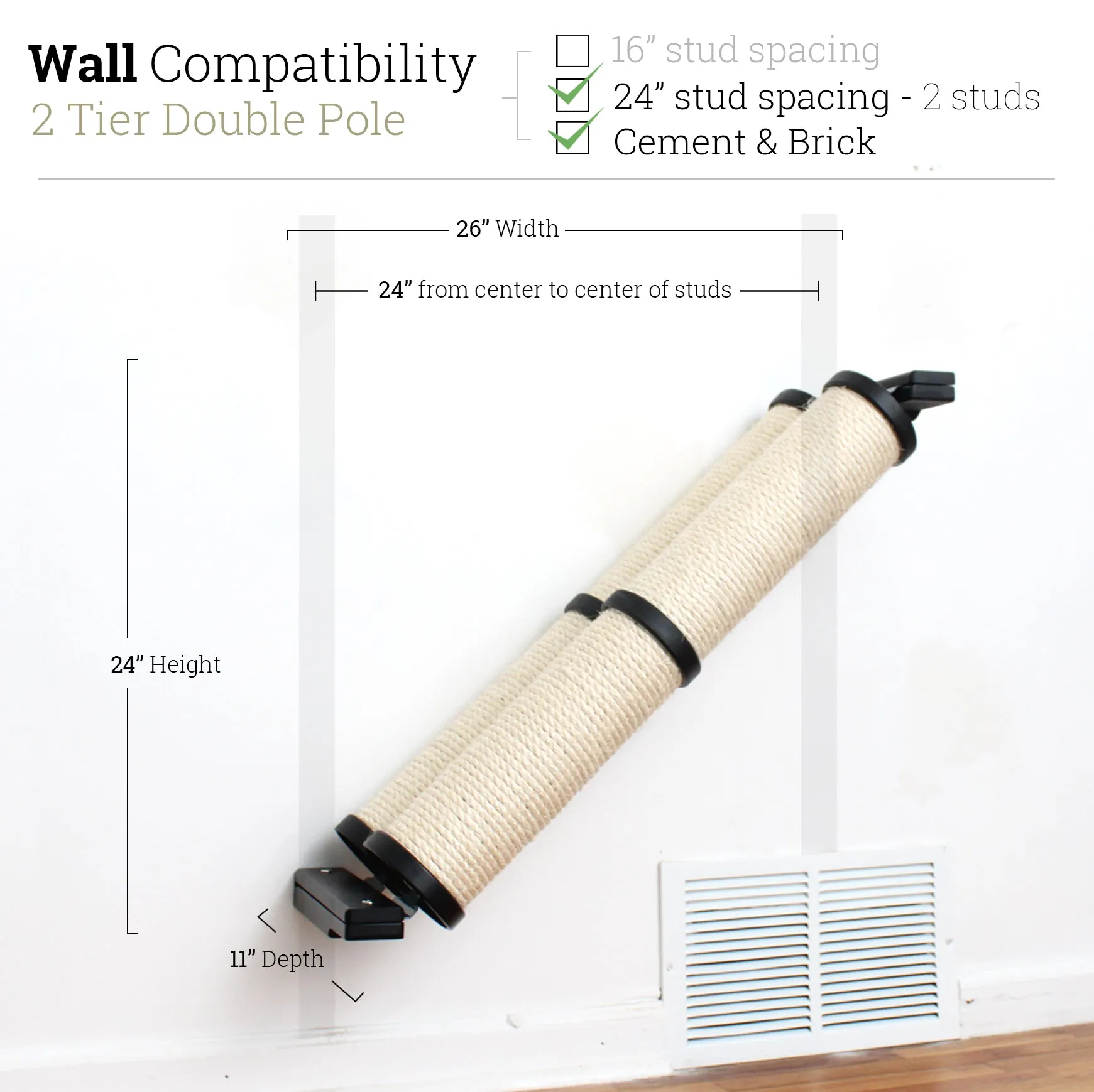 Angled Cat Scratcher Ramp (Cat Wall Scratchers)