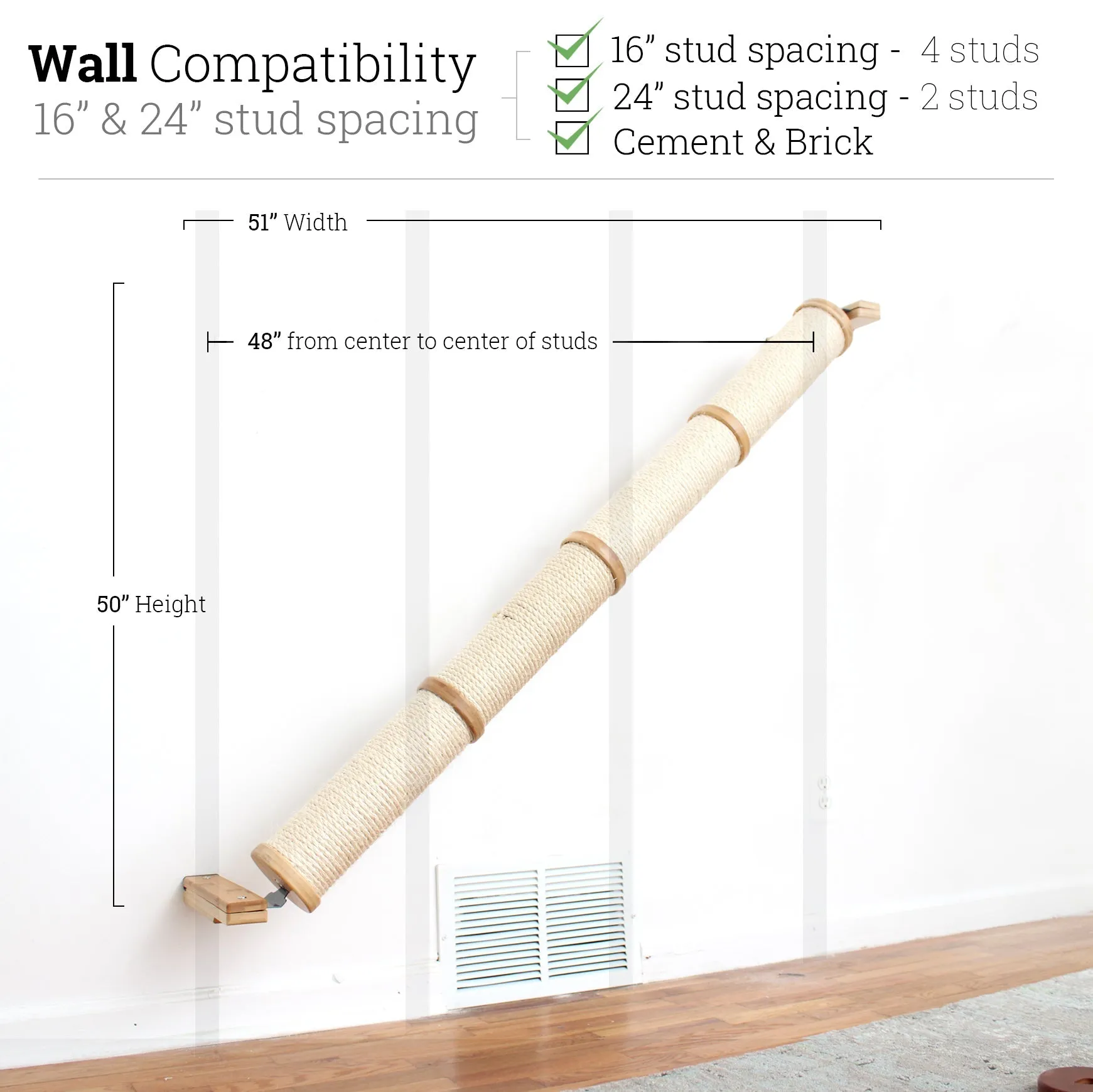 Angled Cat Scratcher Ramp (Cat Wall Scratchers)