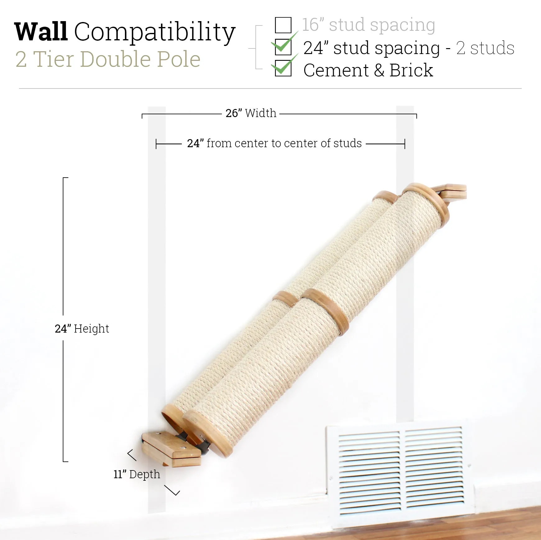 Angled Cat Scratcher Ramp (Cat Wall Scratchers)