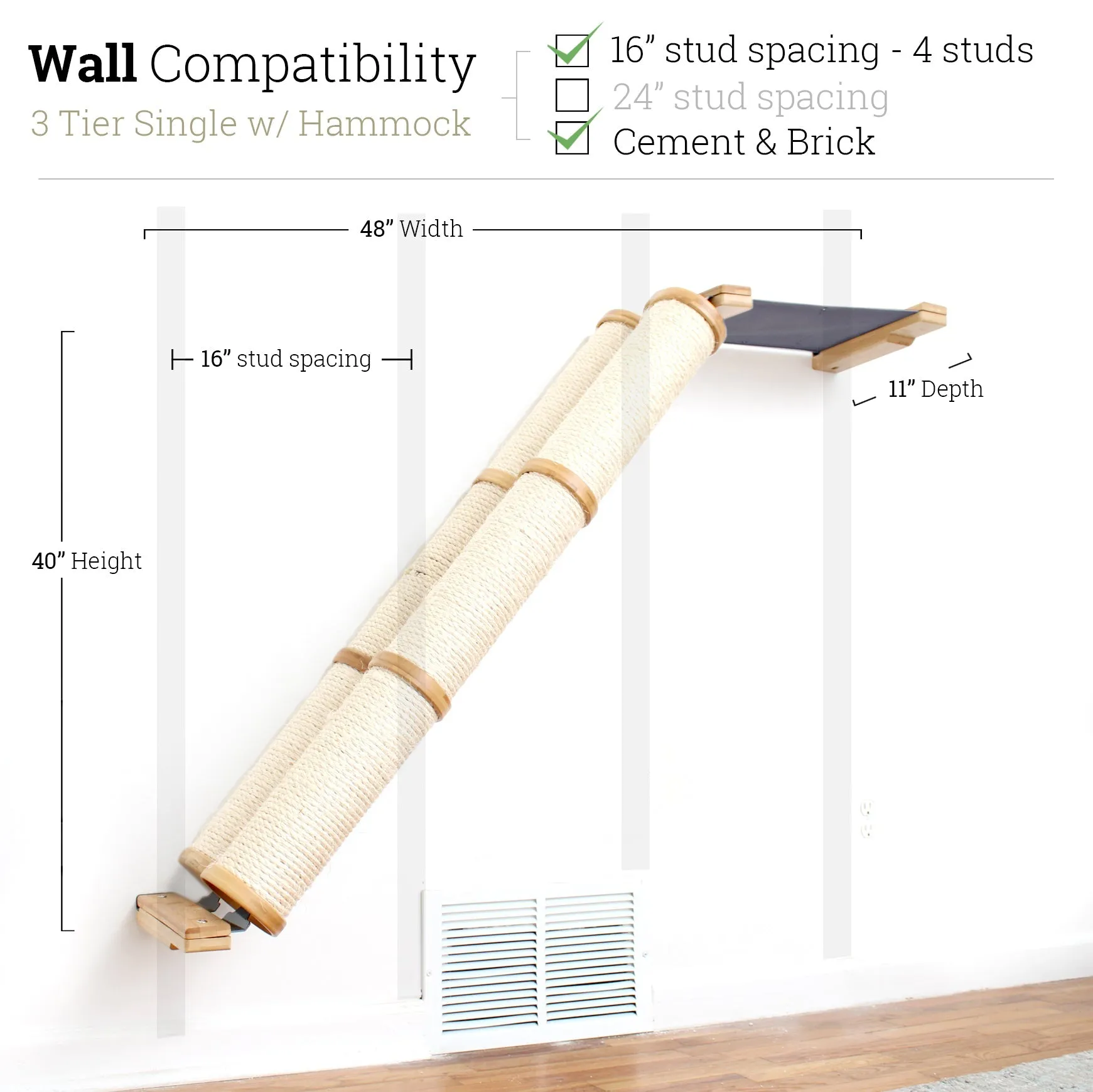 Angled Cat Scratcher Ramp (Cat Wall Scratchers)