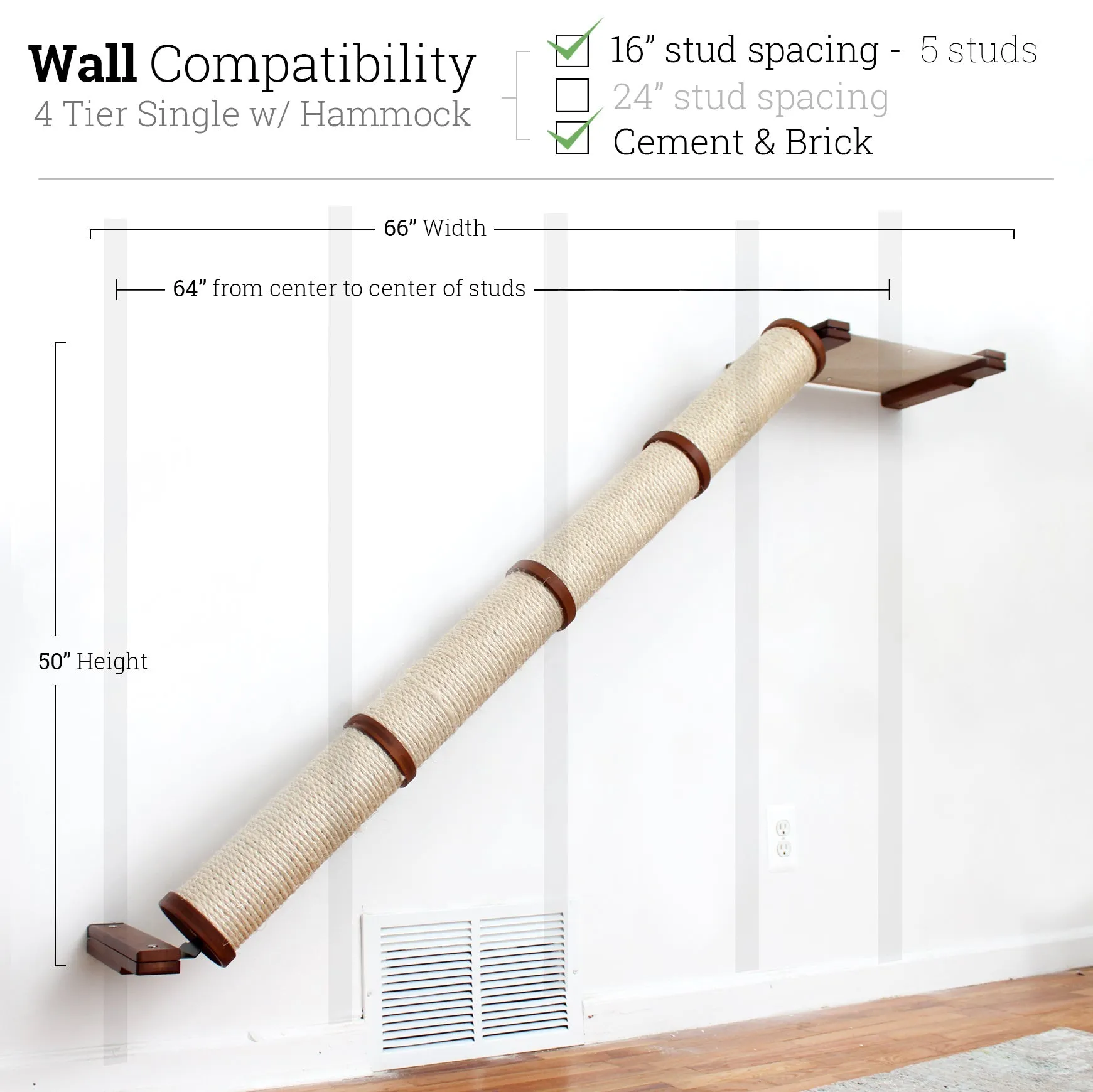 Angled Cat Scratcher Ramp (Cat Wall Scratchers)