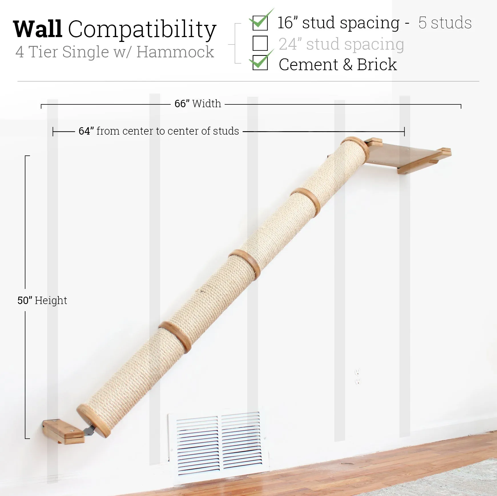 Angled Cat Scratcher Ramp (Cat Wall Scratchers)