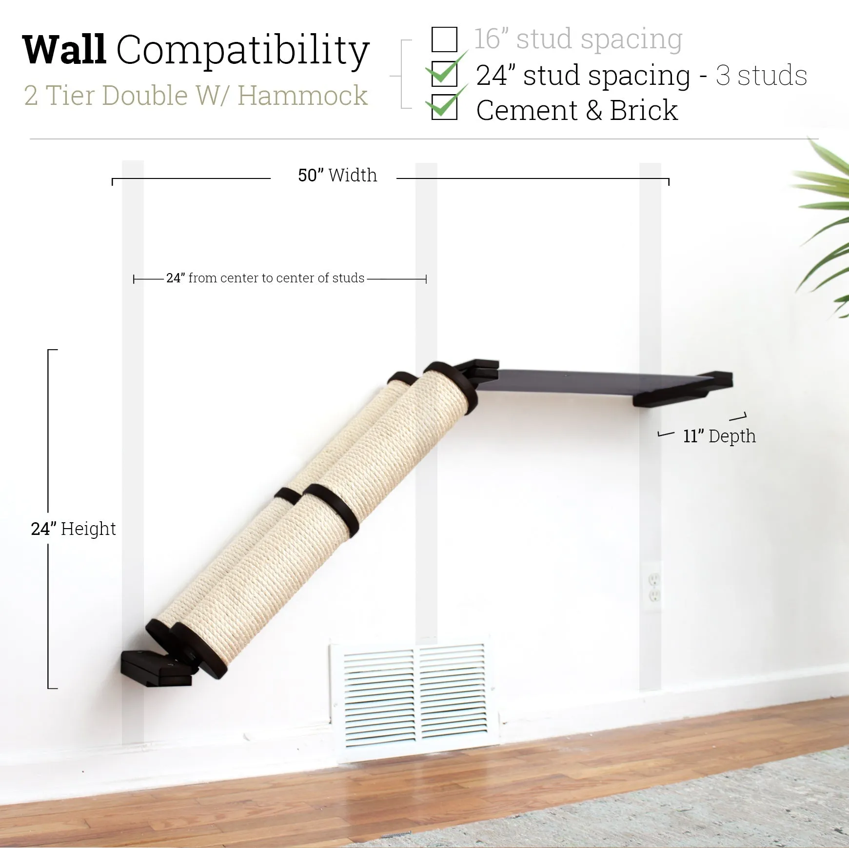 Angled Cat Scratcher Ramp (Cat Wall Scratchers)