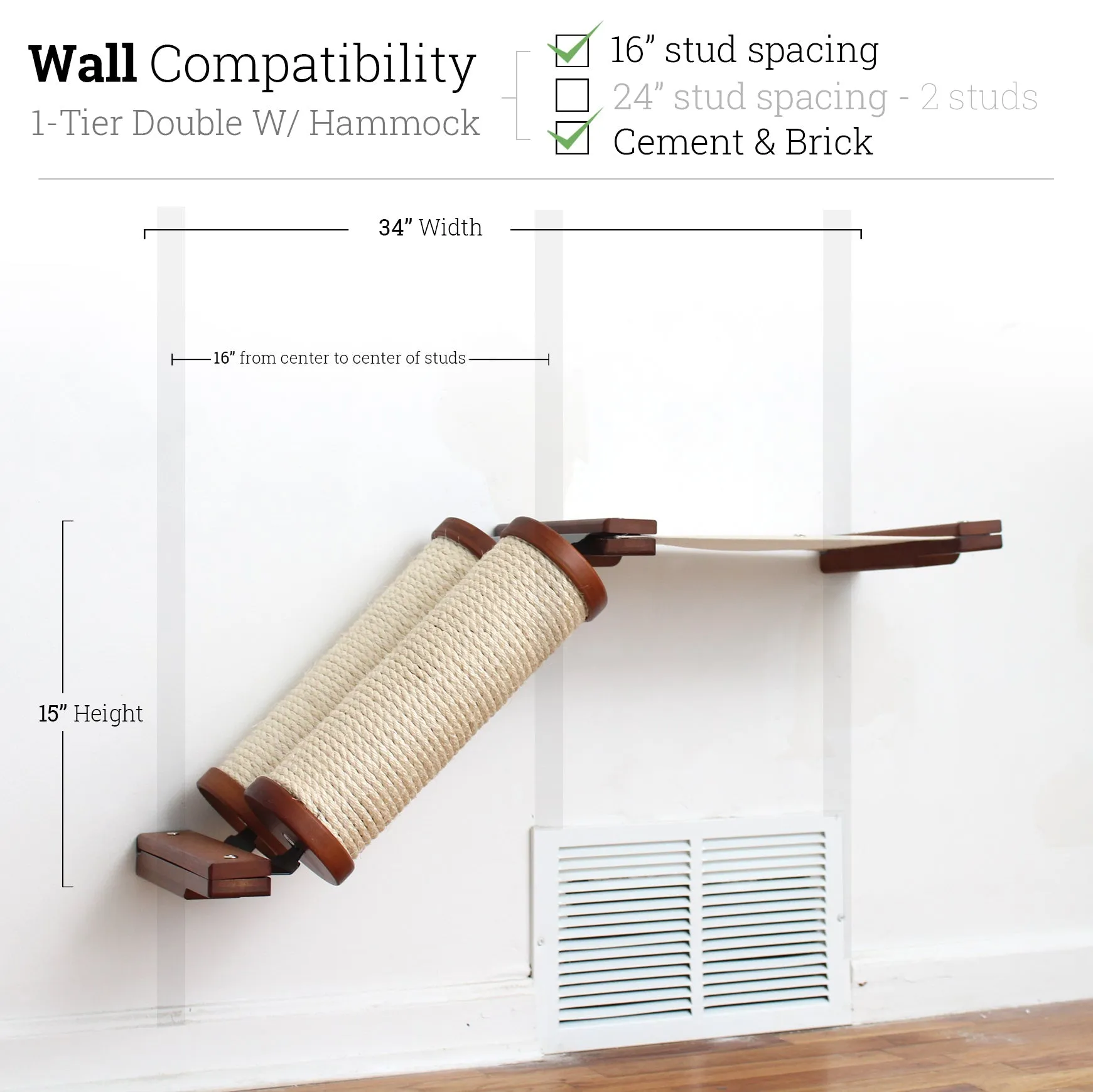 Angled Cat Scratcher Ramp (Cat Wall Scratchers)