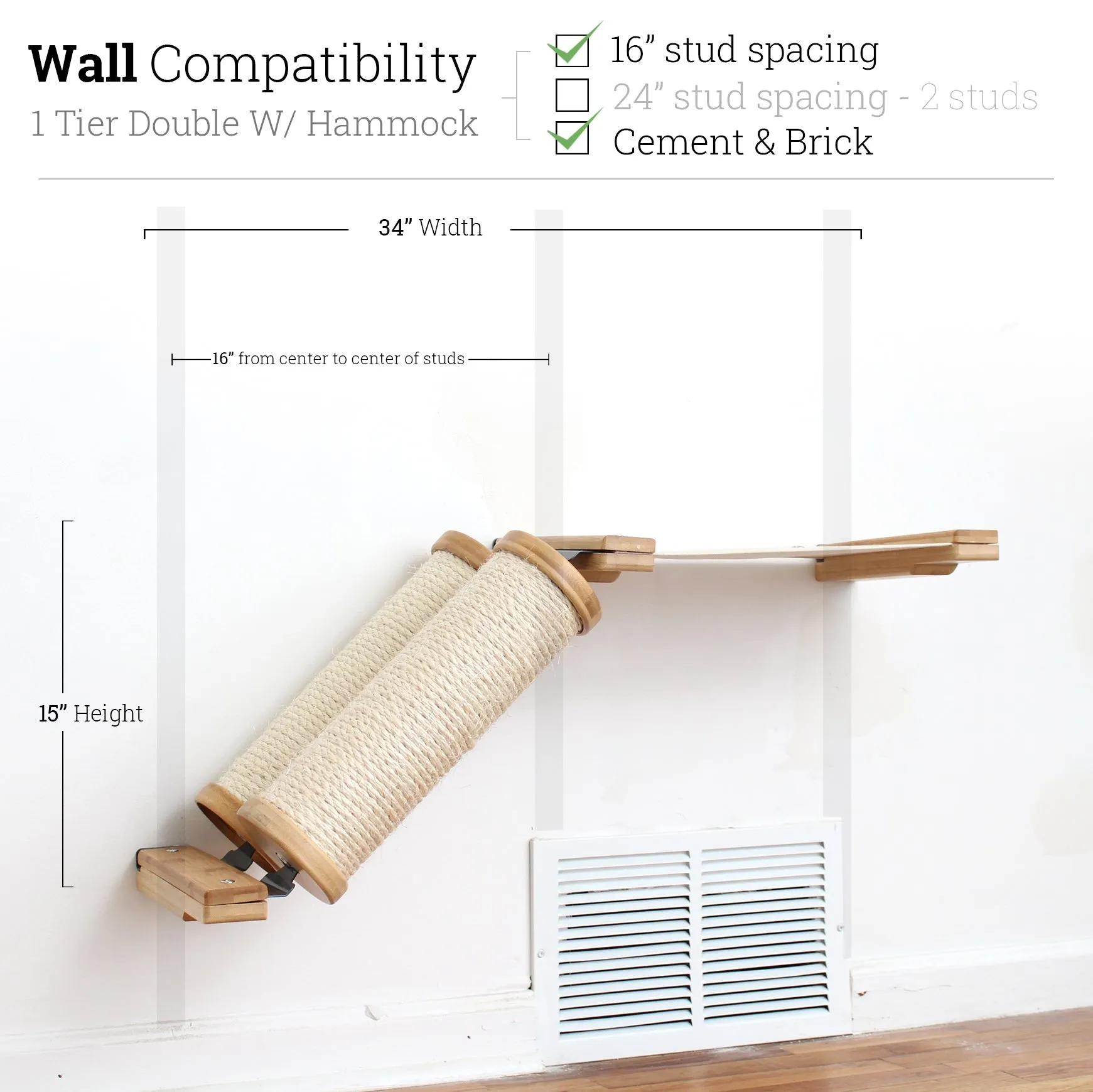 Angled Cat Scratcher Ramp (Cat Wall Scratchers)