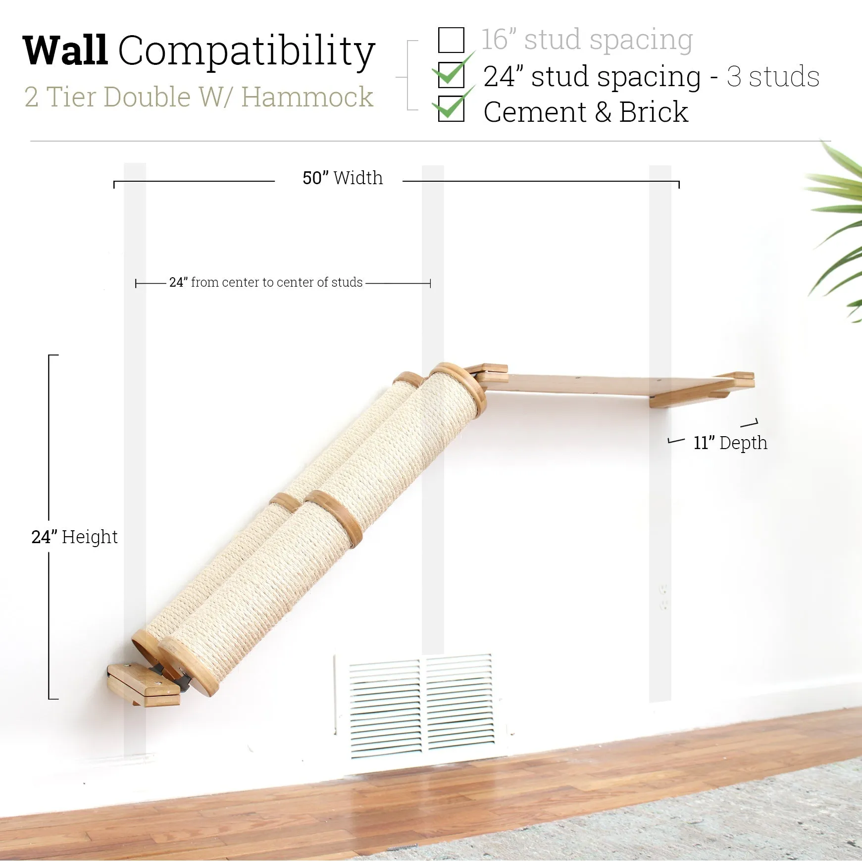 Angled Cat Scratcher Ramp (Cat Wall Scratchers)
